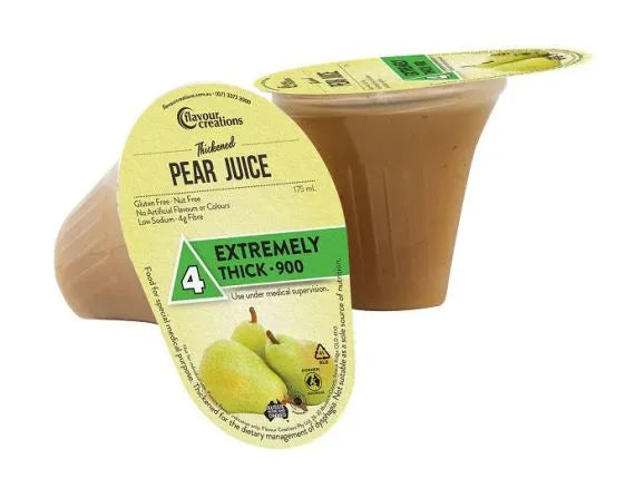 Flavour Creations Pear Juice Level 4 Extremely Thick 900 Dysphagia Cup 175 Ml