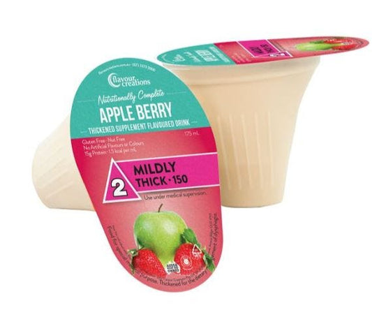 Flavour Creations Nutritionally Complete Apple Berry Mildly Thick 150 Dysphagia Cup 175 Ml