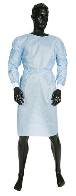 Gown   Unisize 115cmx135cm Disposable Blue