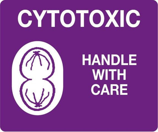 Cytotoxic Labels 60 X 50mm Purple
