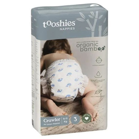 Tooshies Organic Bamboo Nappies Size 3 6 11kg Crawler