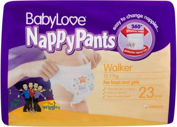 Baby Love Nappy Pants Walker 12 17kg