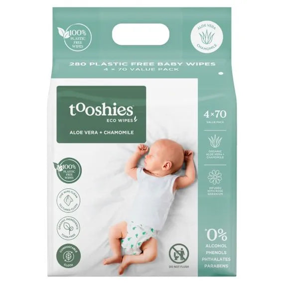 Tooshies Pure Baby Wipes Aloe Vera & Chamomile