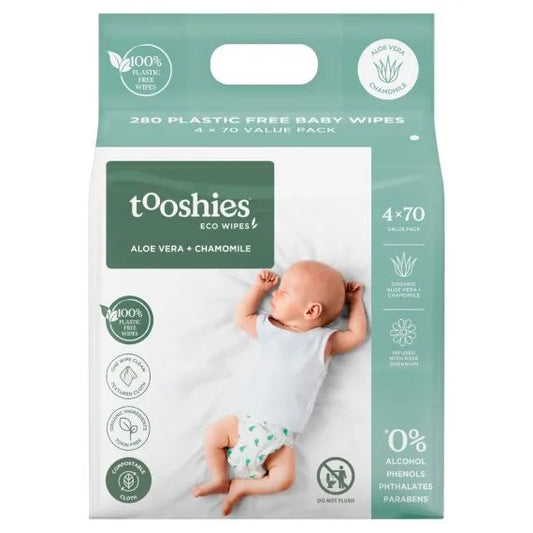 Tooshies Pure Baby Wipes Aloe Vera & Chamomile