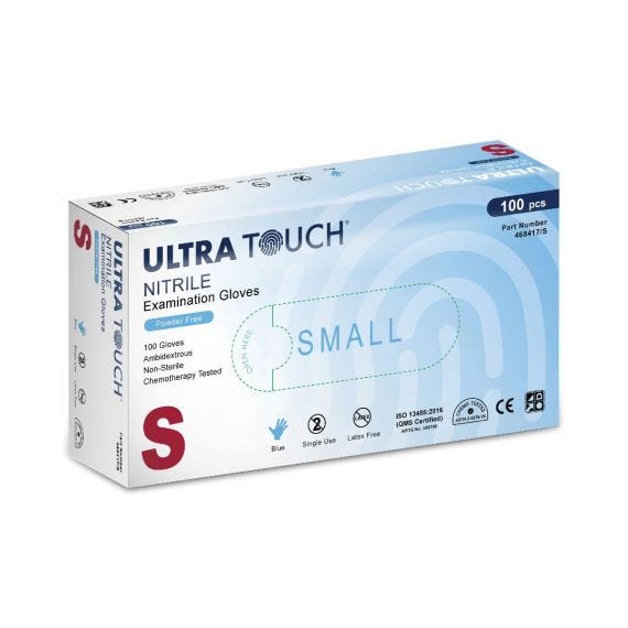 Ultra Touch Gloves Nitrile Small Blue