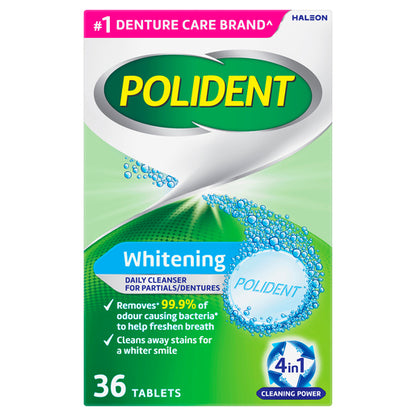 Polident Whitening Cleanser 36 Tablets