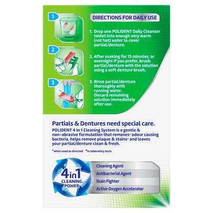 Polident Whitening Cleanser 36 Tablets