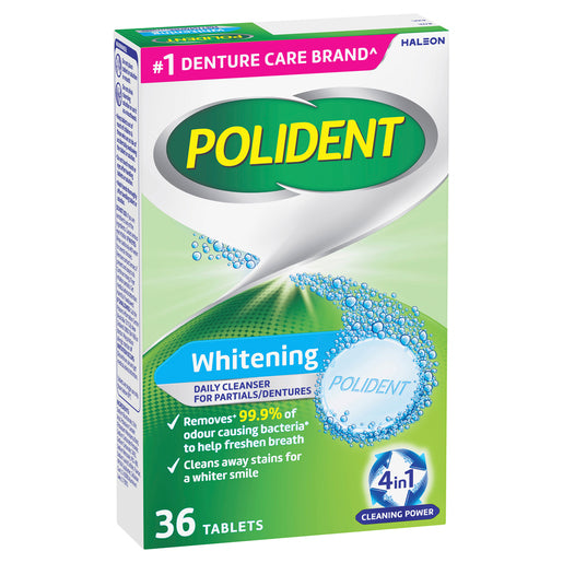 Polident Whitening Cleanser 36 Tablets