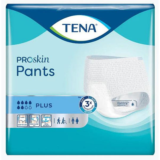 TENA ProSkin Pants Plus Medium – Unisex Incontinence Underwear with 1008ml Absorbency & Odour Control (Pack of 14)