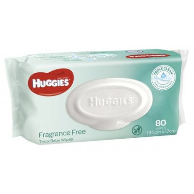 Huggies Baby Wipes Fragrance Free 19.5x17cm White