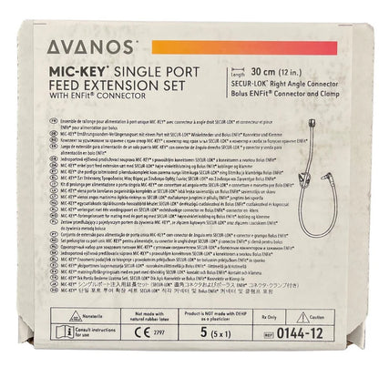 Avanos Mic-Key Single Port Feed Extension Set With Enfit Connector
