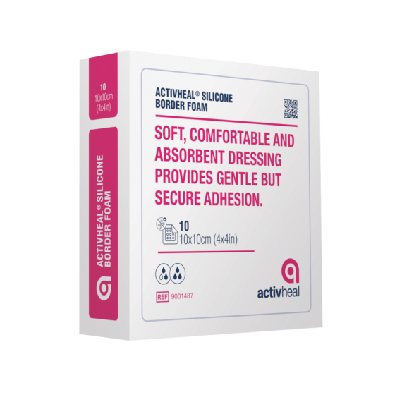 Activheal Silicone Foam Border 10x10cm