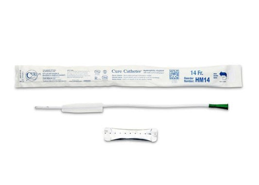 Cure Catheter Hydrophilic Fg14 Male 40cm Green
