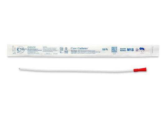 Cure Catheter Nelaton Uncoated Fg18 Male 40cm Red