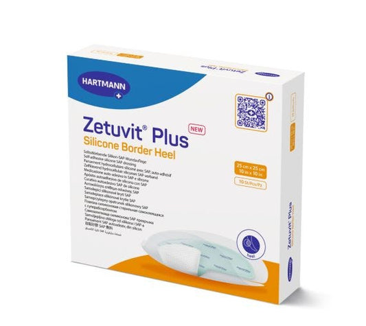 Zetuvit Plus Silicone Border Heel 25 x 25 cm