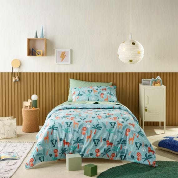 Staydry Quilt Cover Set Jungle Explorer Queen