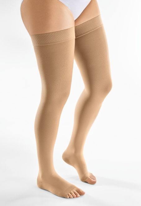 Venosan Stockings 7000 Agh Ccl 2 Long Open Toe Plain Top X Large Black